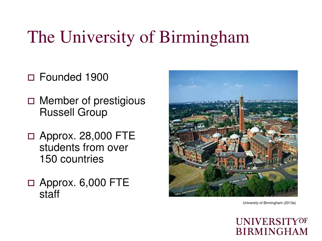 the university of birmingham