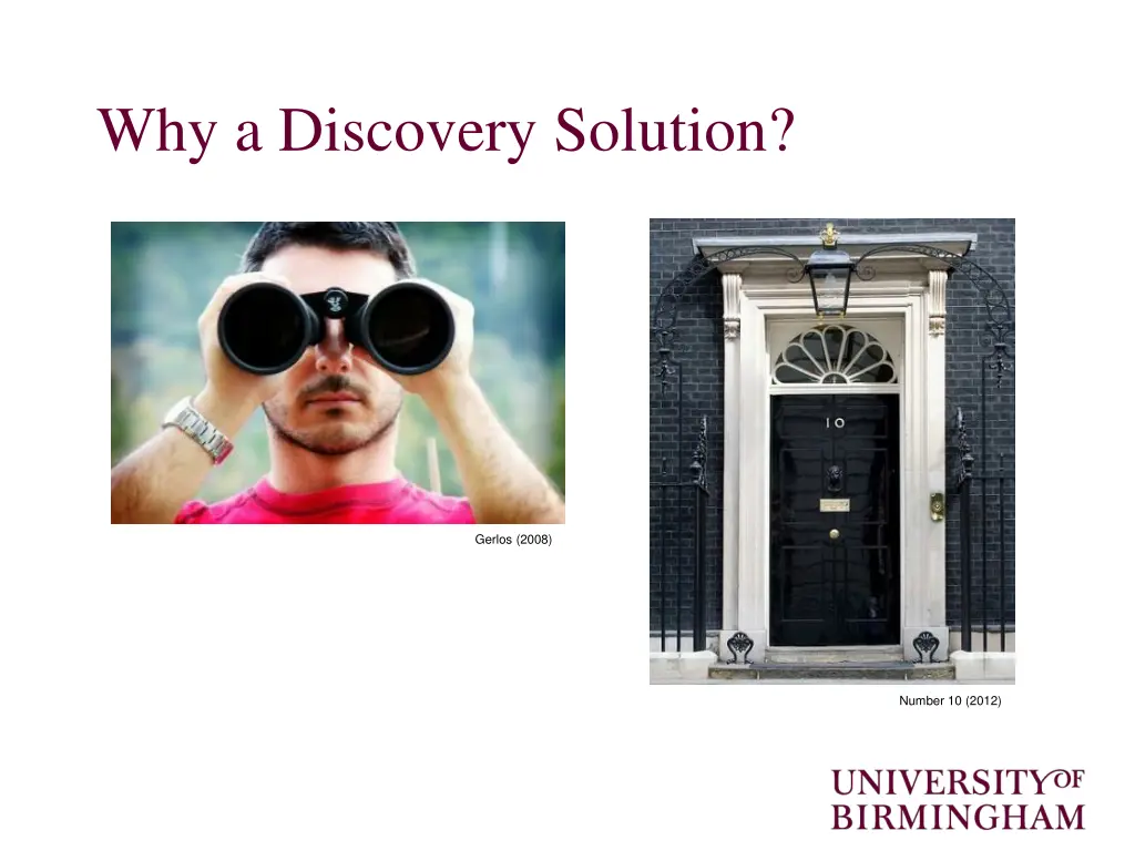 why a discovery solution