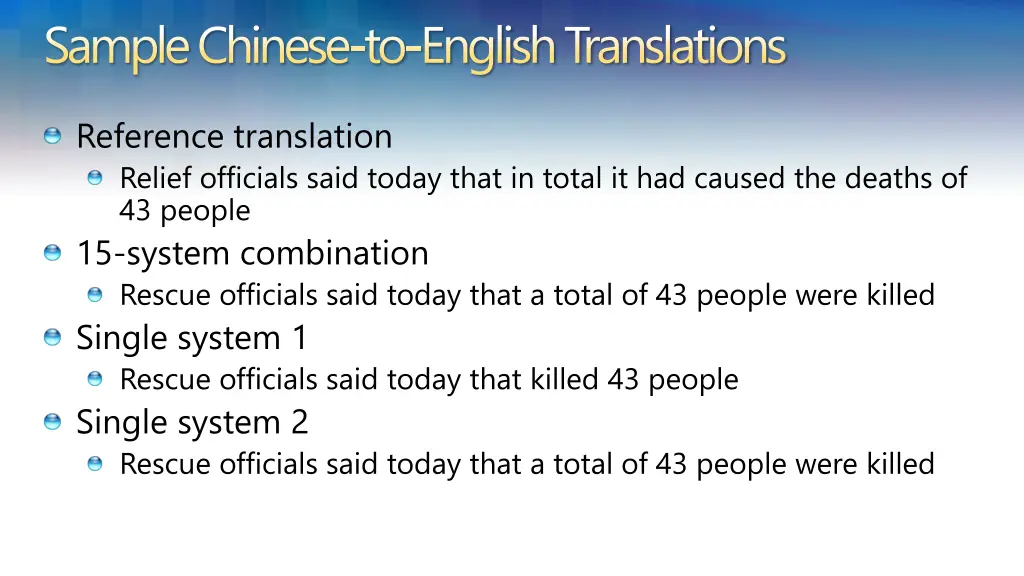 sample chinese to english translations