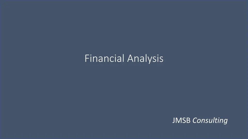 financial analysis