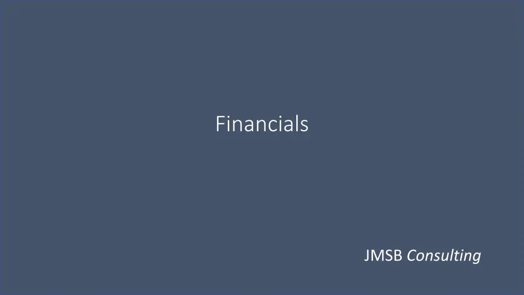 financials 2