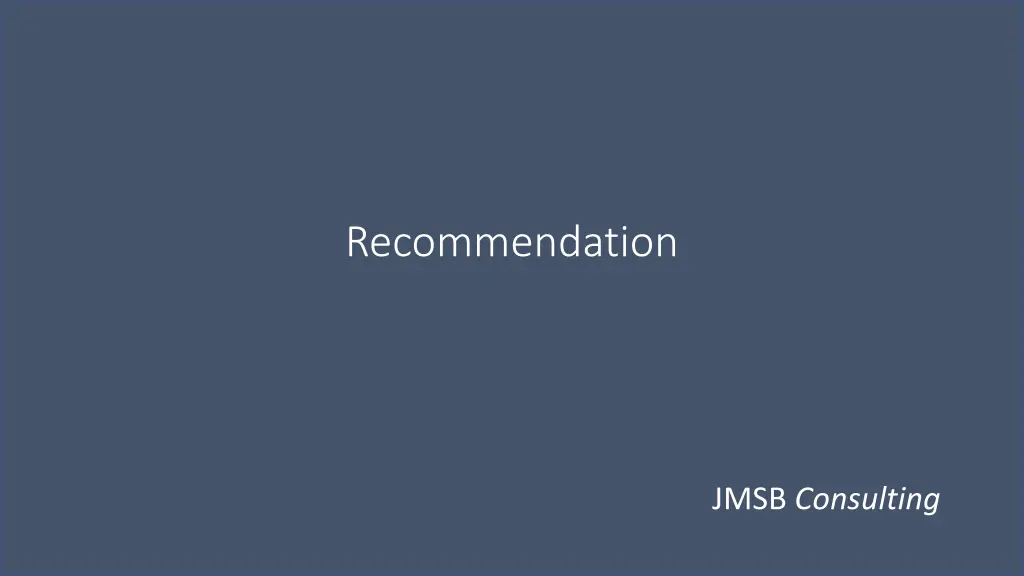 recommendation