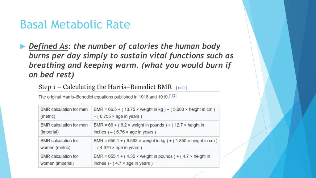 basal metabolic rate