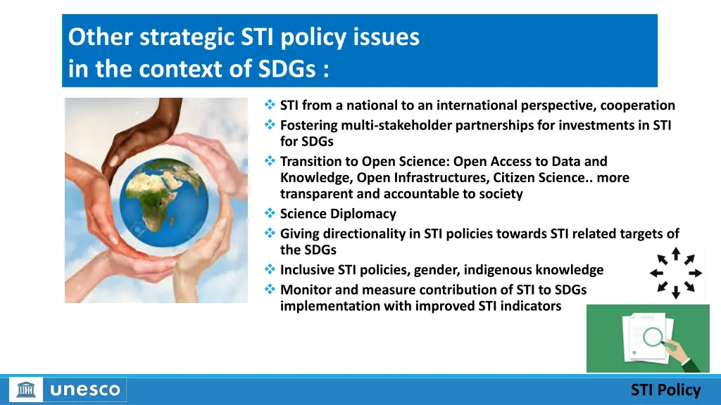 other strategic sti policy issues in the context
