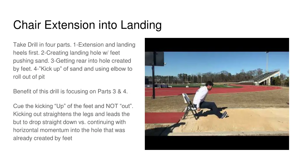 chair extension into landing