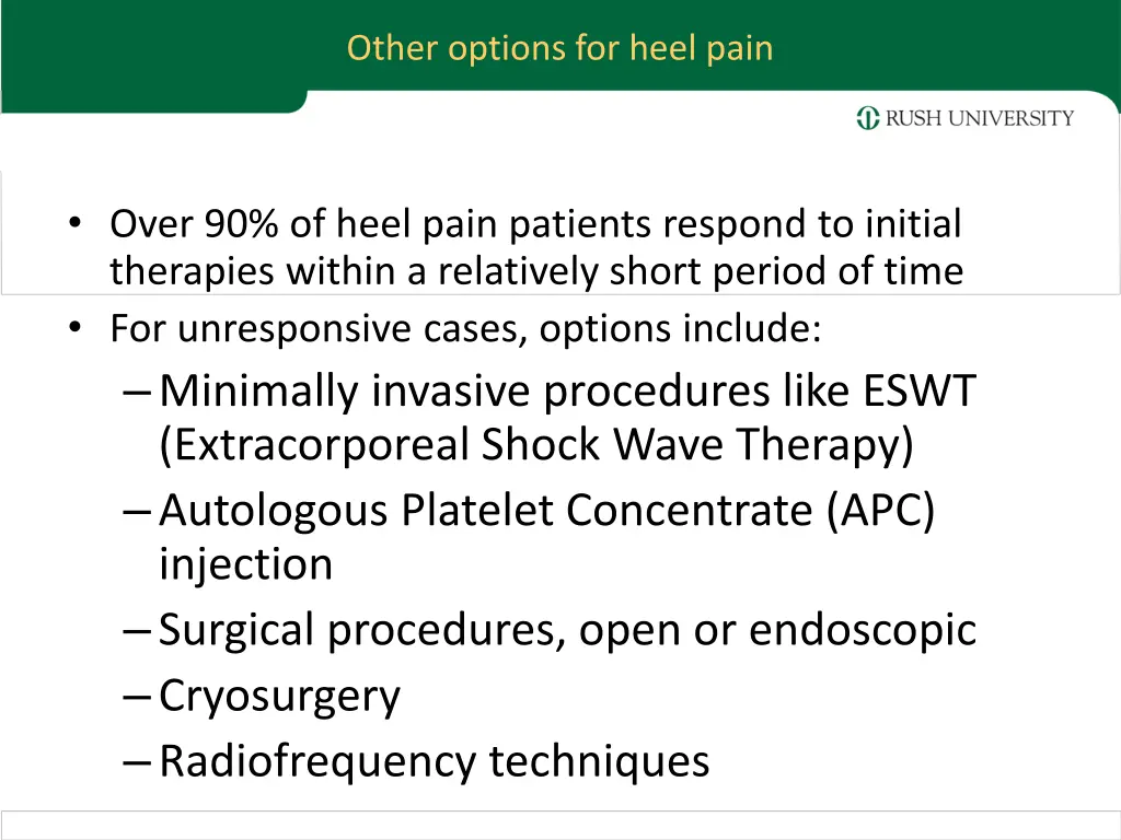 other options for heel pain