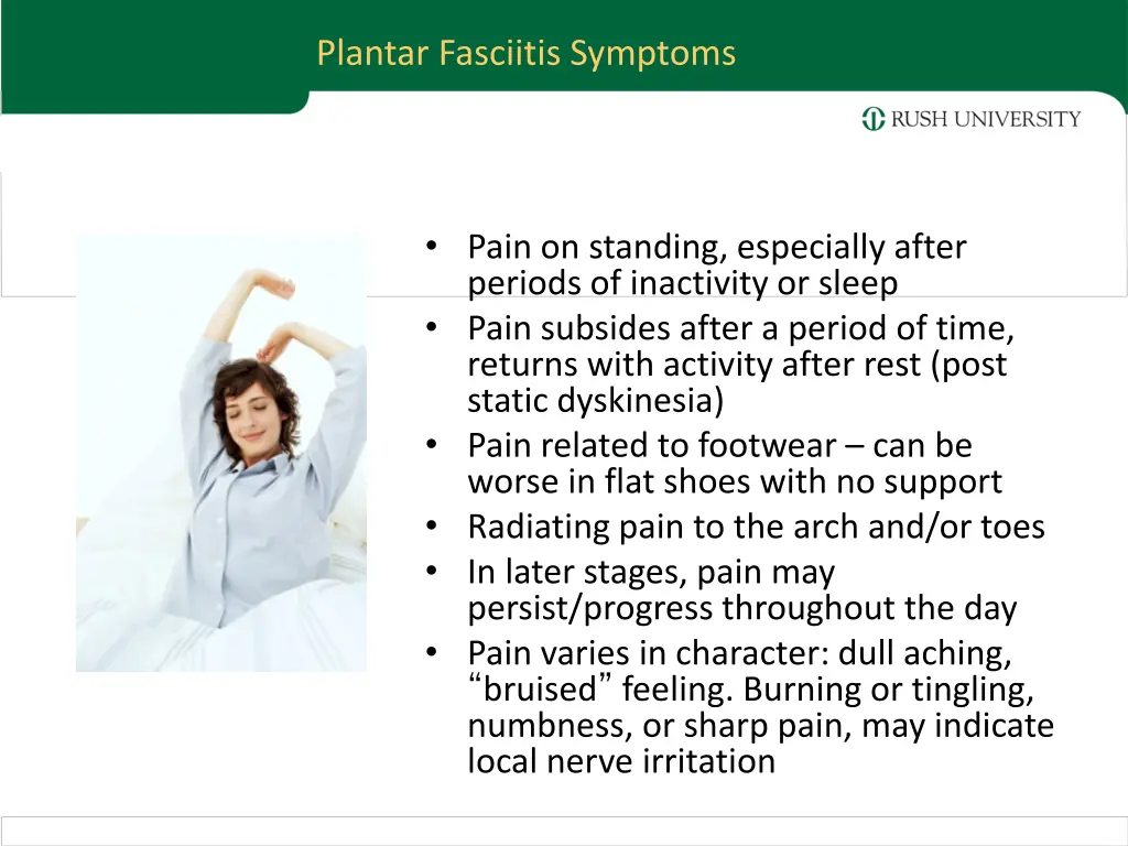 plantar fasciitis symptoms