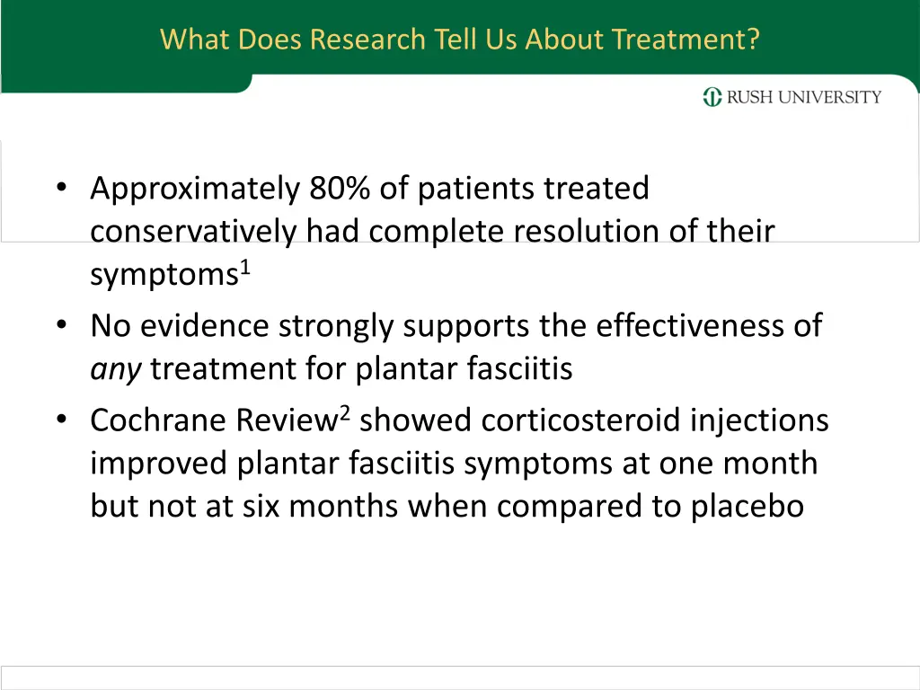 what does research tell us about treatment