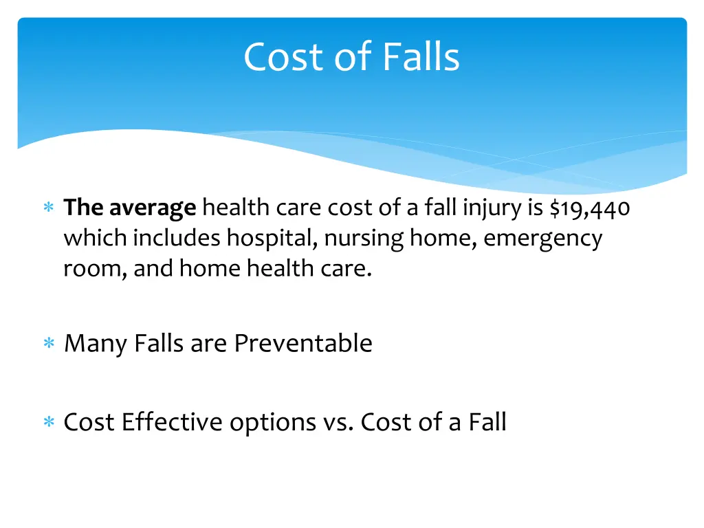 cost of falls