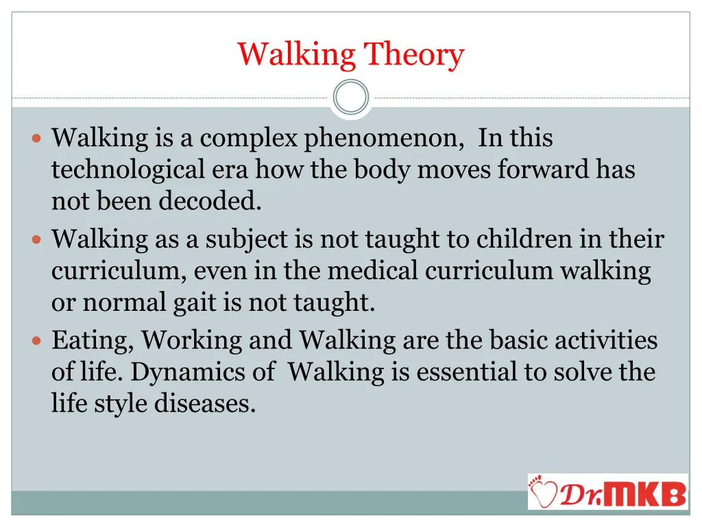 walking theory 1