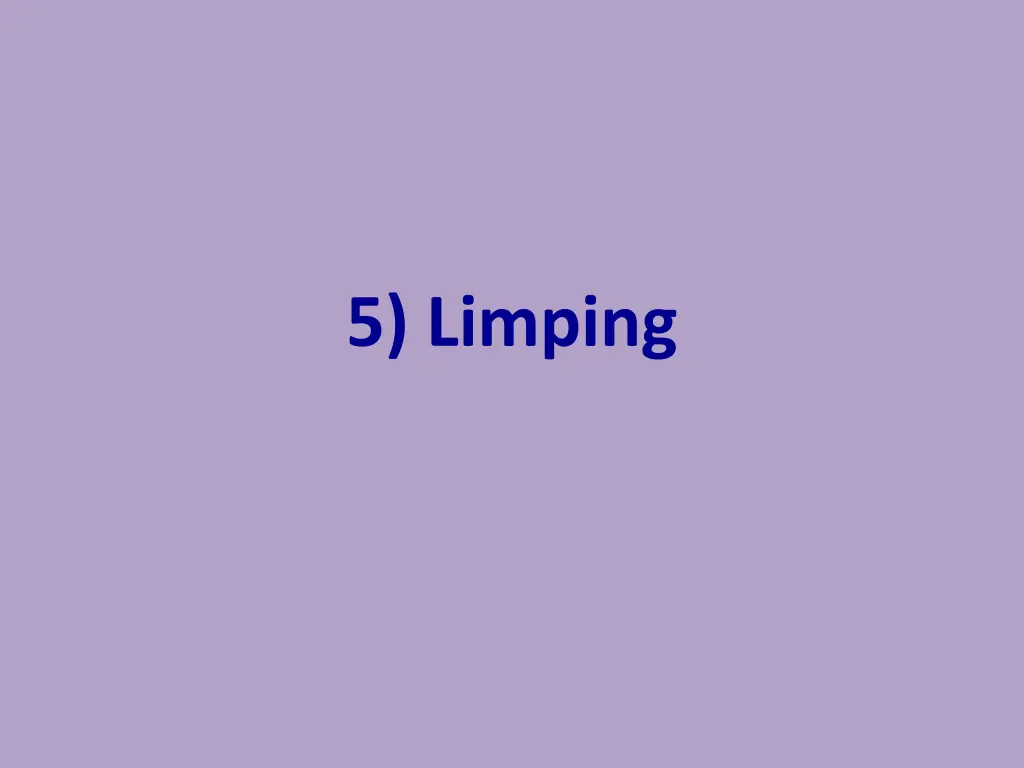 5 limping