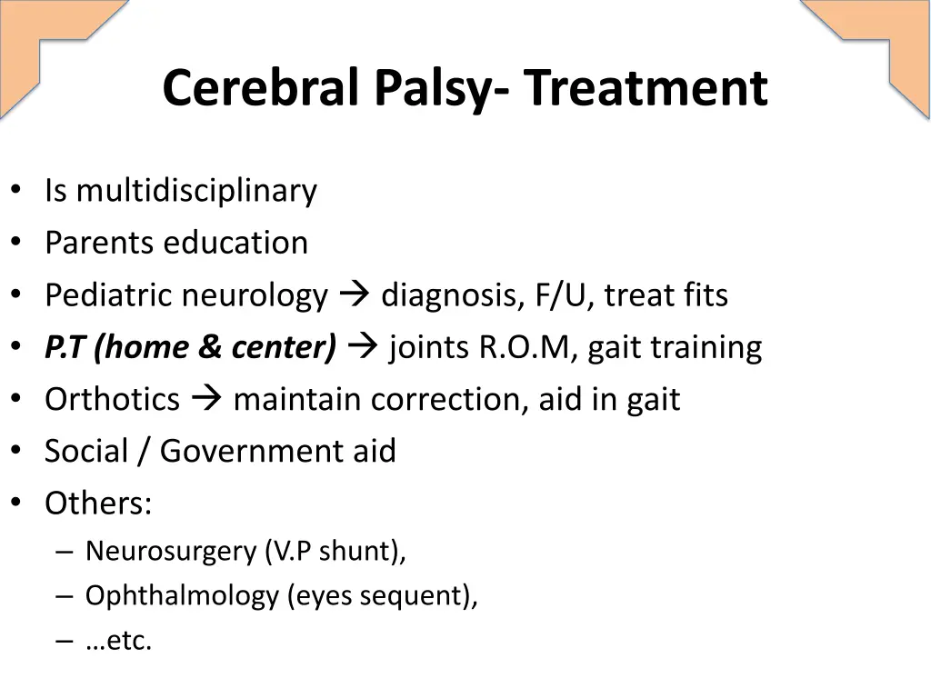 cerebral palsy treatment