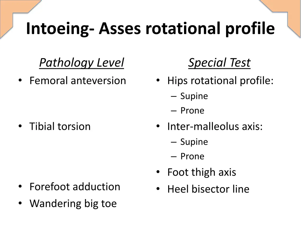 intoeing asses rotational profile