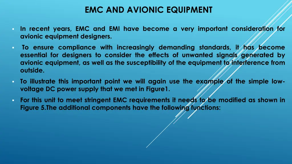 emc and avionic equipment