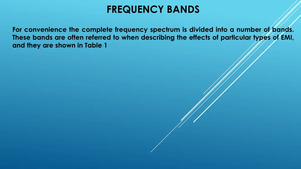 frequency bands