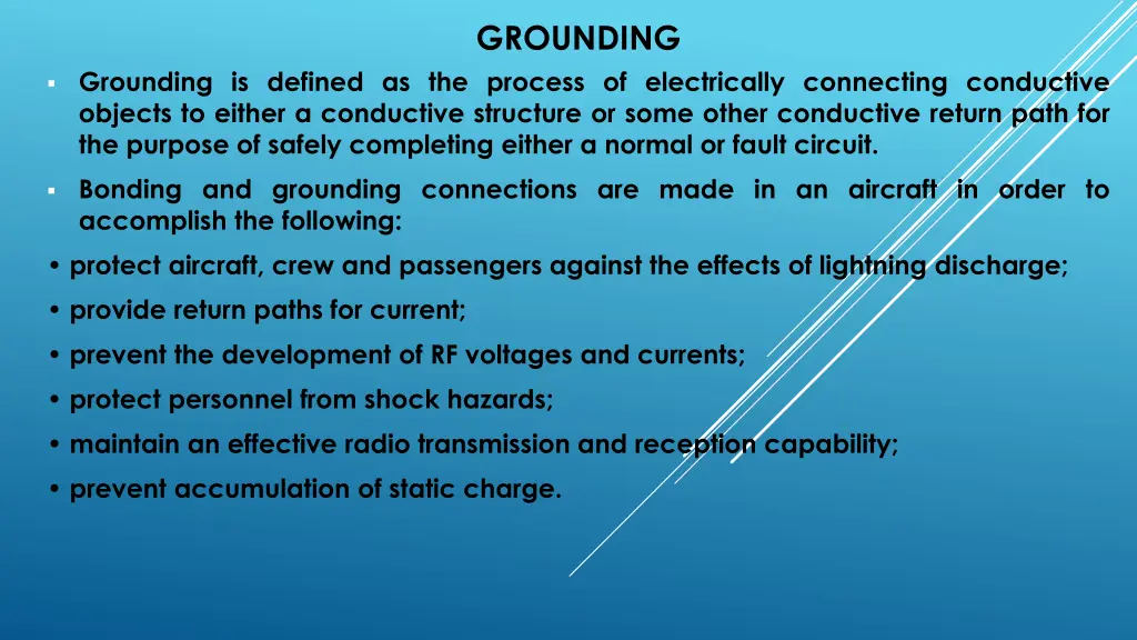 grounding