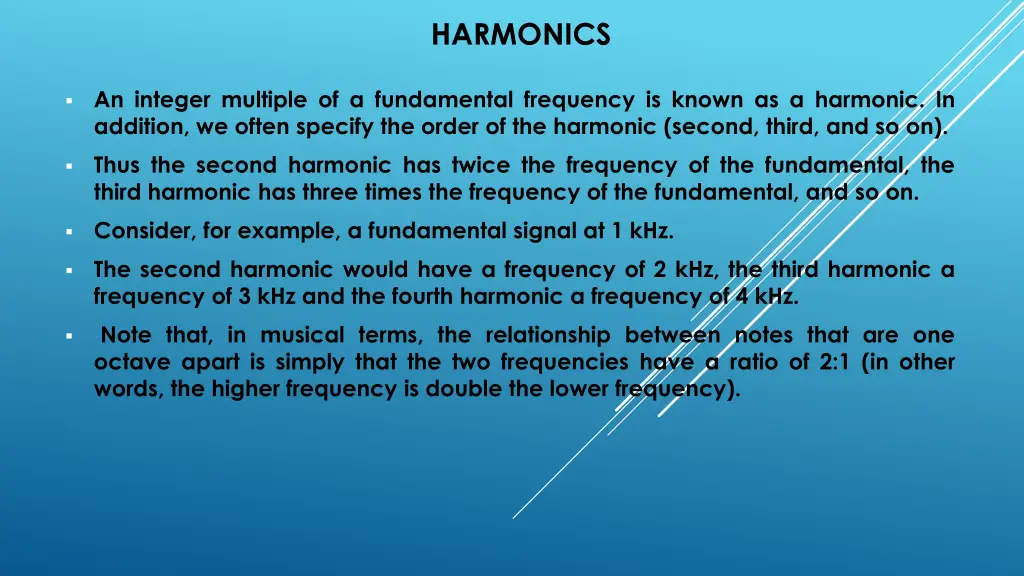 harmonics