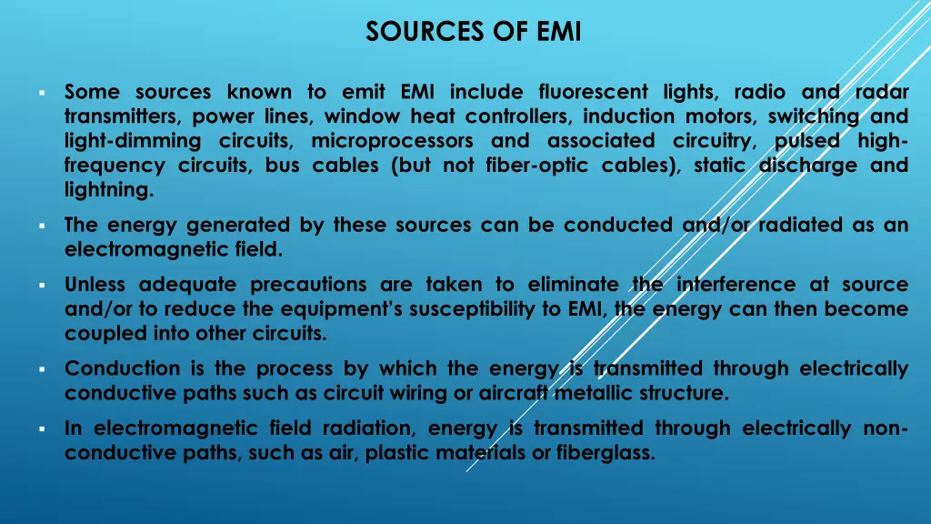 sources of emi