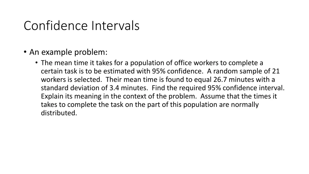 confidence intervals