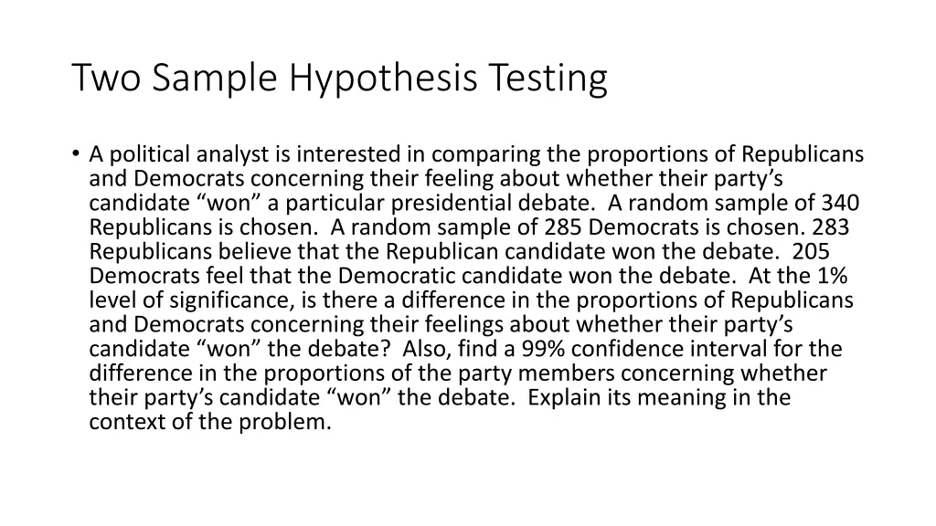 two sample hypothesis testing