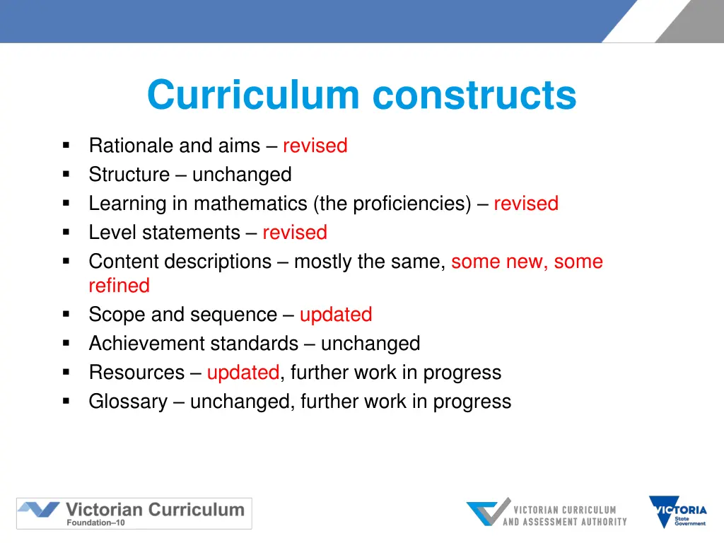 curriculum constructs