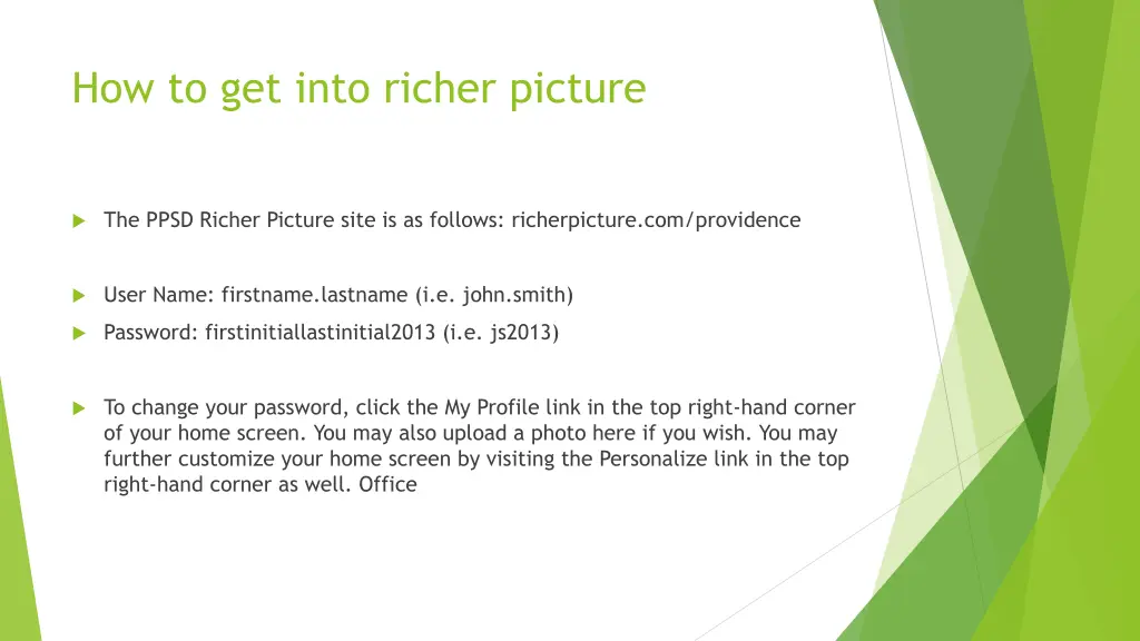 how to get into richer picture