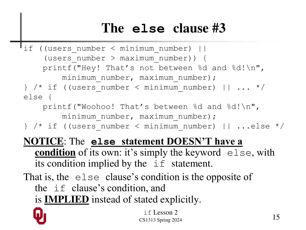 the else clause 3