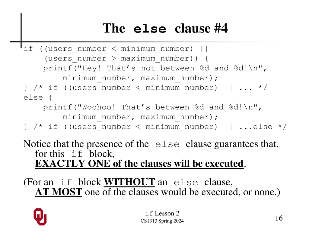 the else clause 4