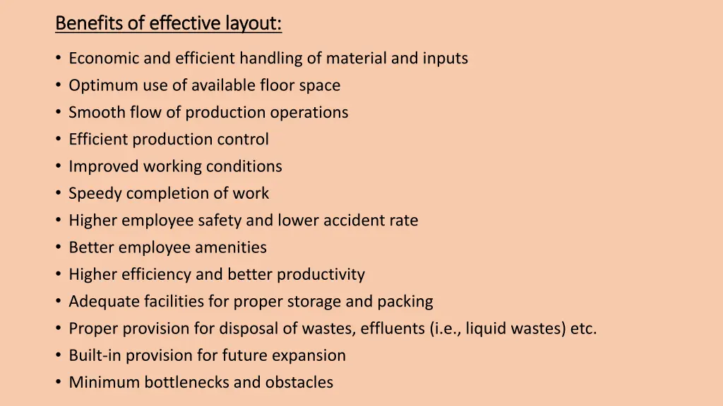 benefits of effective layout benefits