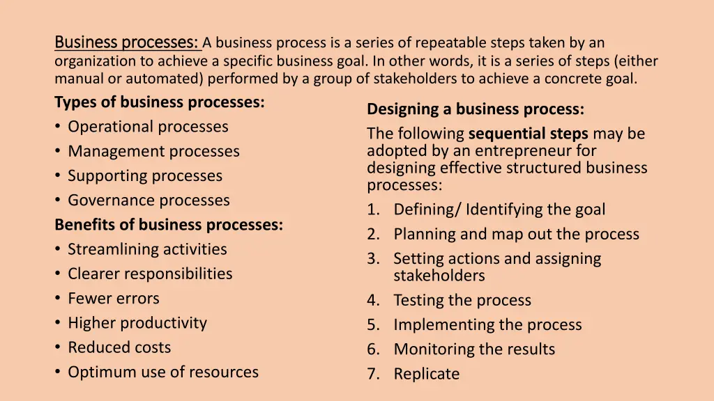 business processes business processes a business