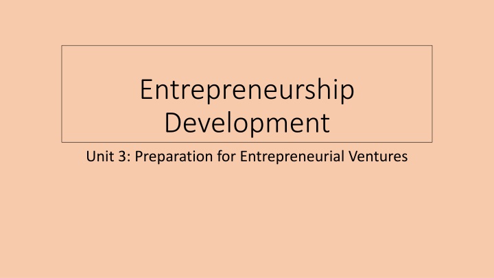 entrepreneurship development