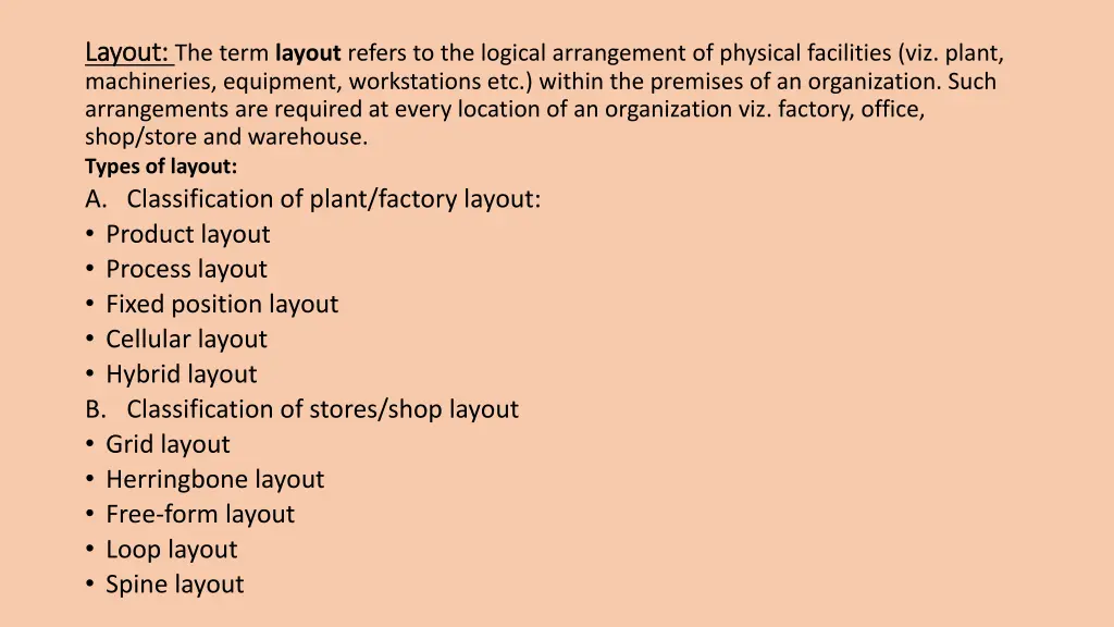 layout layout the term layout refers