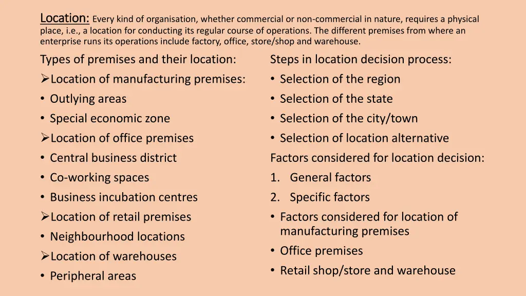 location location every kind of organisation