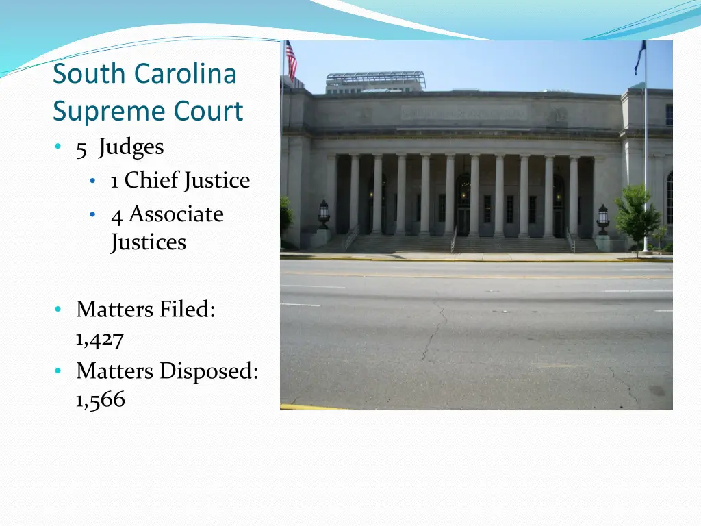 south carolina supreme court 5 judges 1 chief