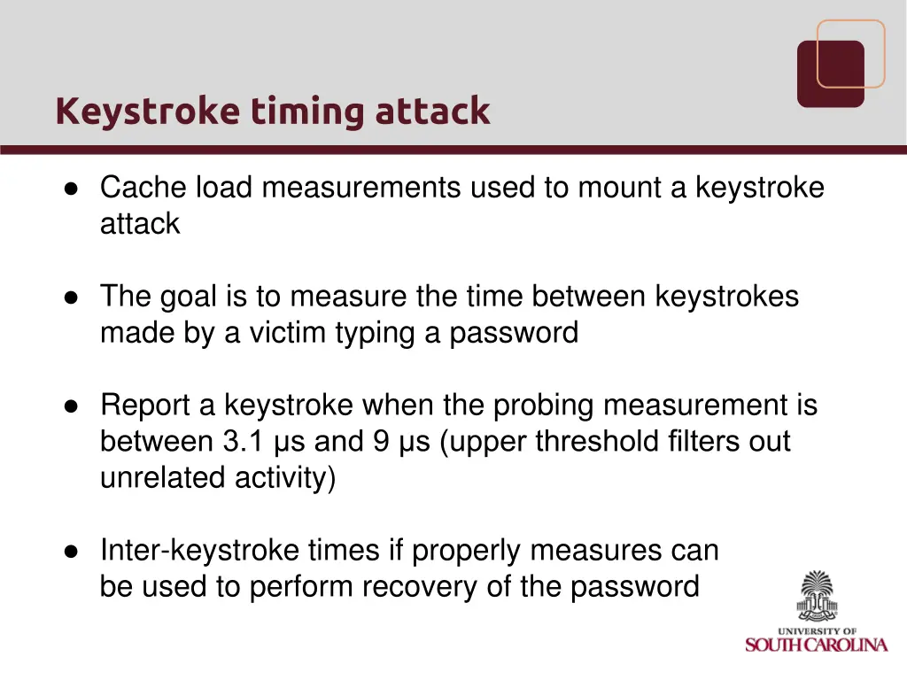 keystroke timing attack