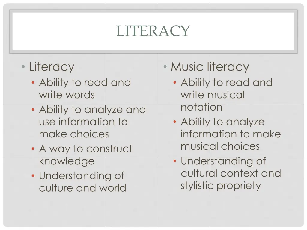 literacy