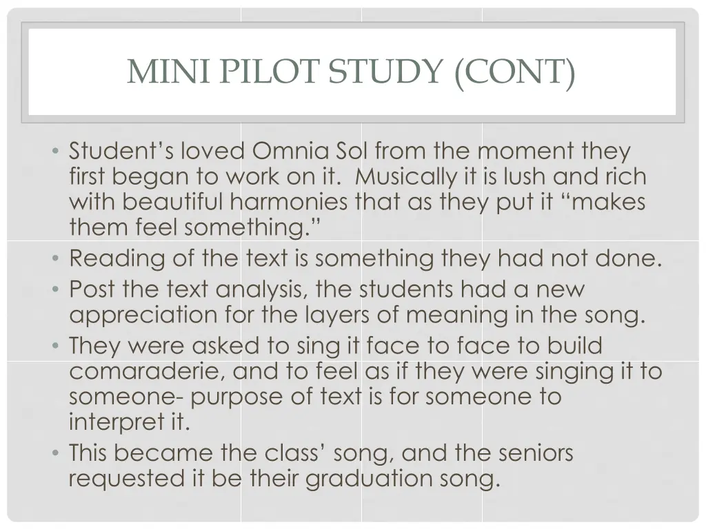 mini pilot study cont 1