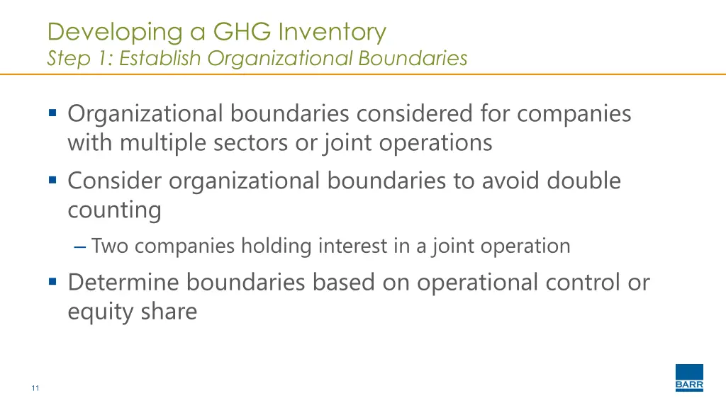 developing a ghg inventory step 1 establish 1