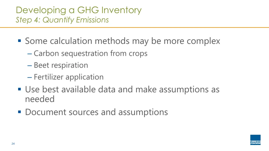 developing a ghg inventory step 4 quantify 2