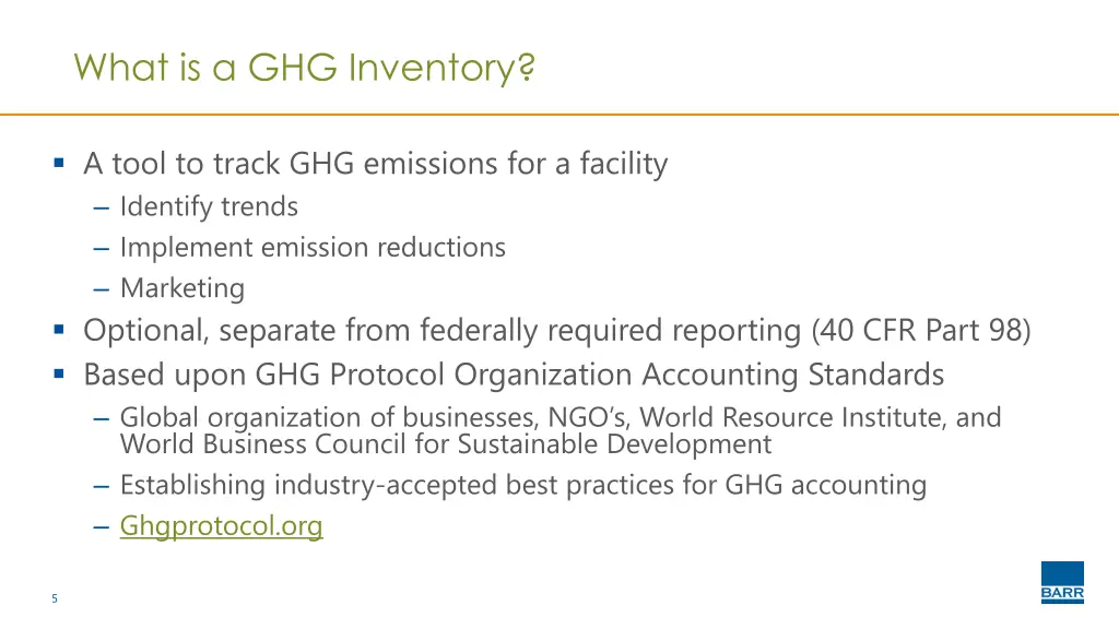 what is a ghg inventory 1