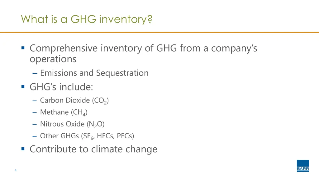 what is a ghg inventory