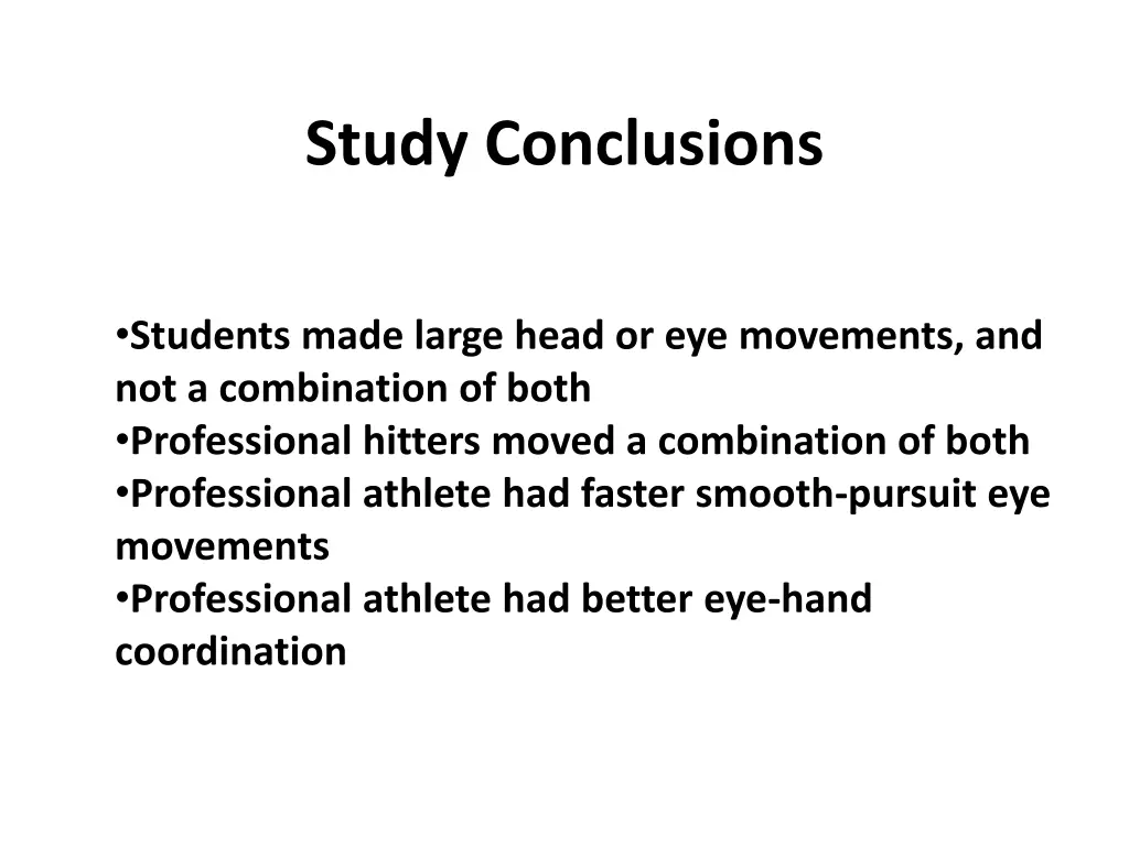 study conclusions