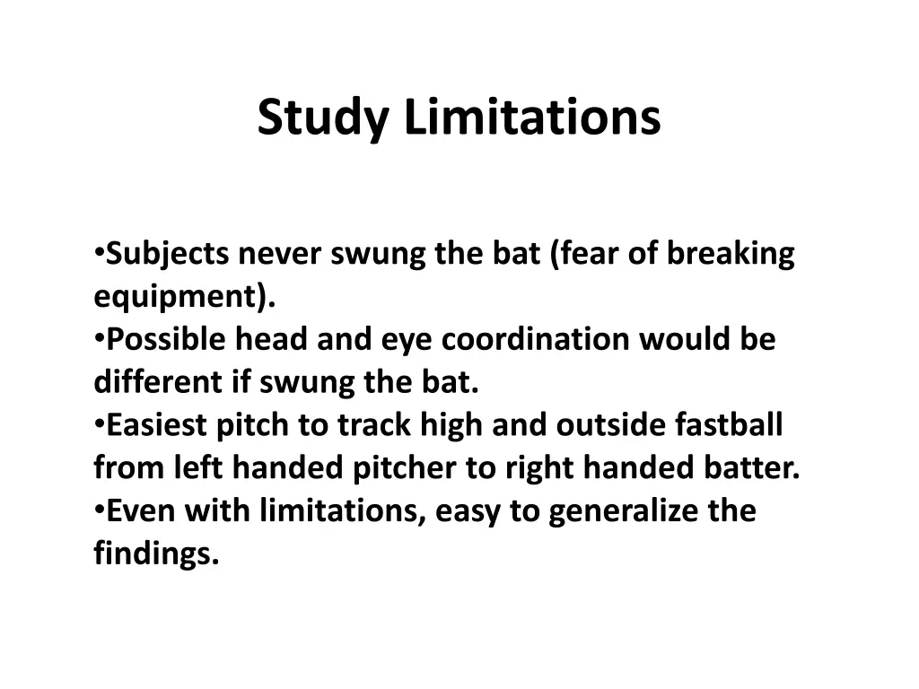 study limitations 1