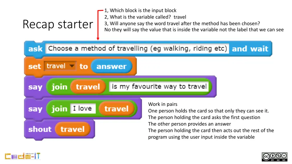 1 which block is the input block 2 what