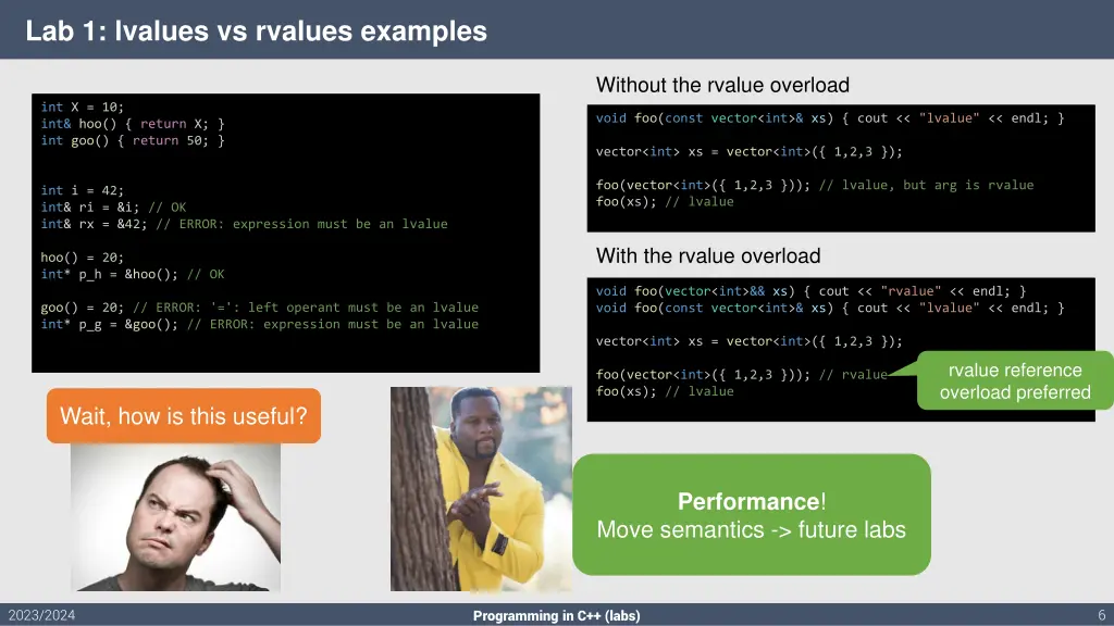 lab 1 lvalues vs rvalues examples