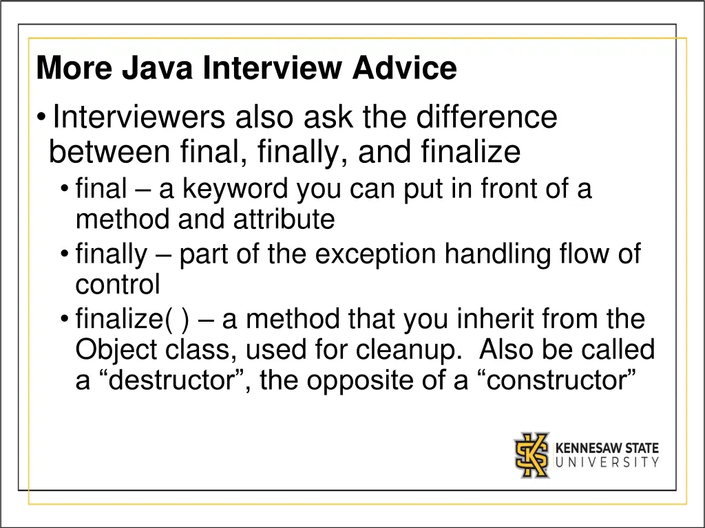 more java interview advice interviewers also