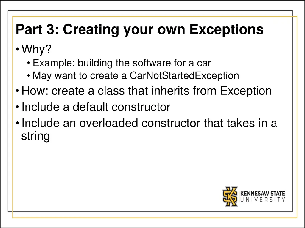 part 3 creating your own exceptions why example