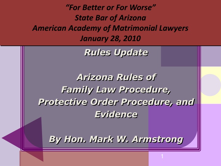 for better or for worse state bar of arizona