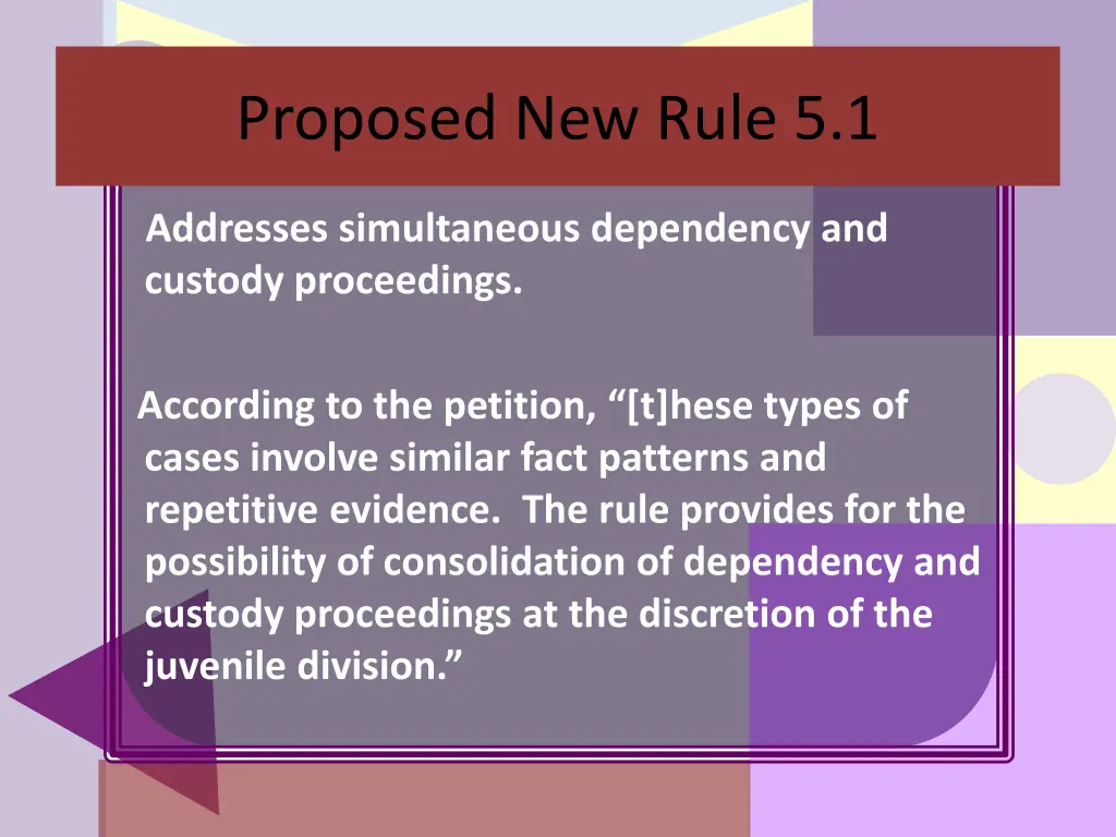 proposed new rule 5 1