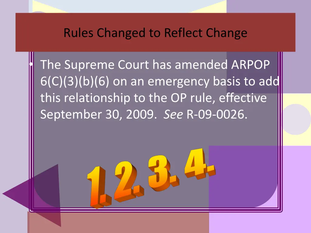 rules changed to reflect change